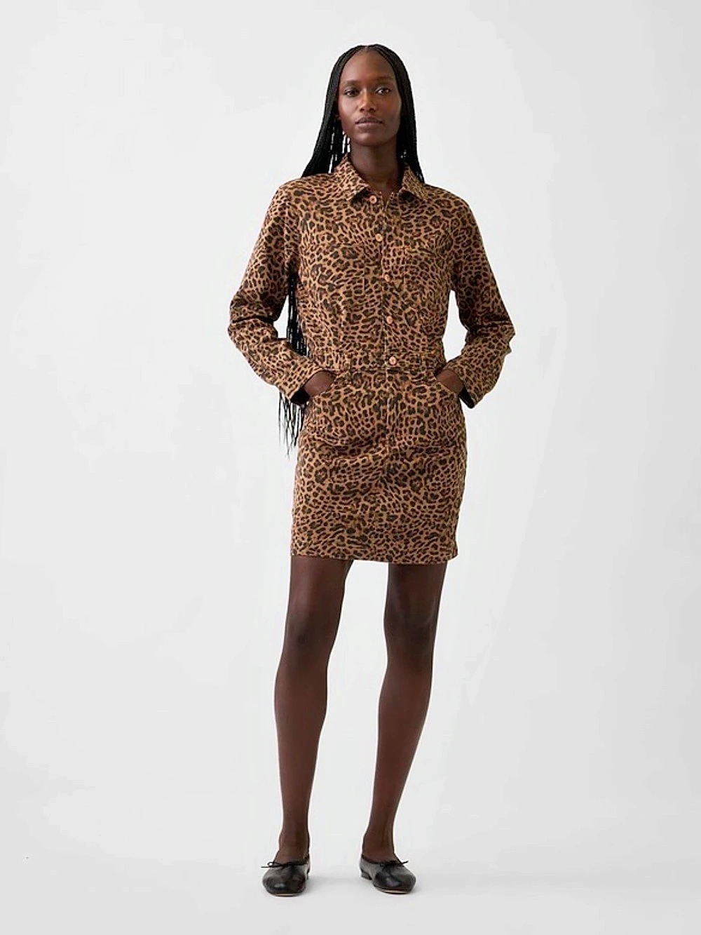 Gap Leopard Print Mini Dress Size Medium NWT